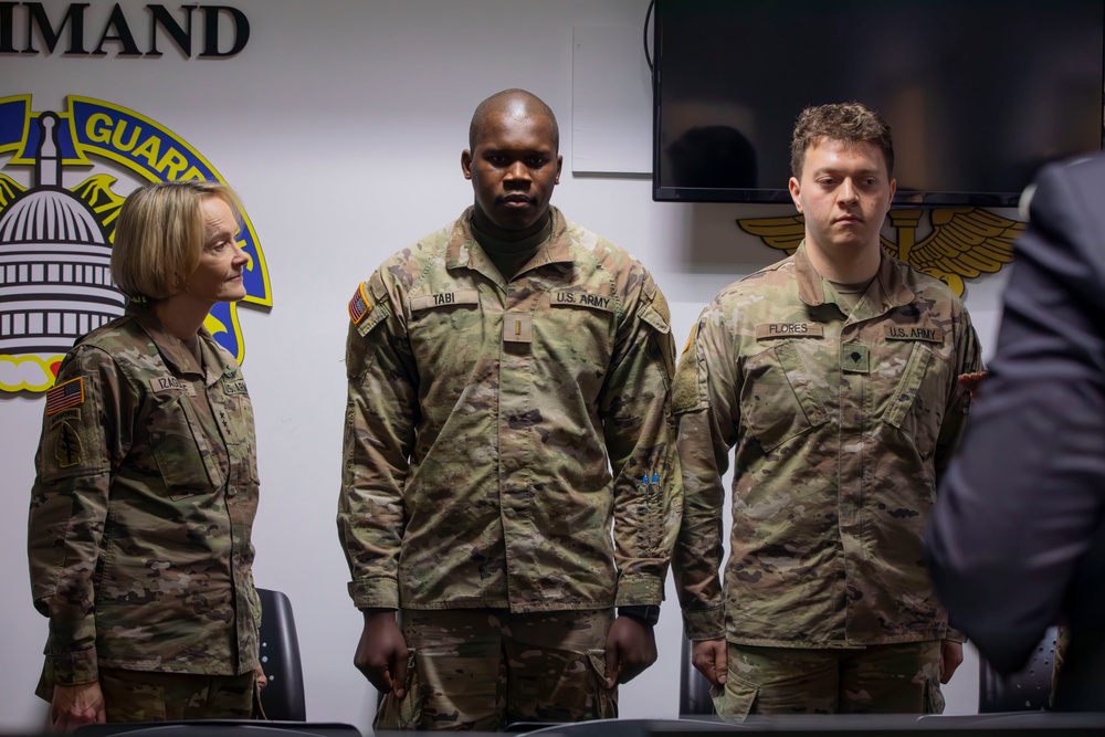 Military Leaders Visit the  D.C. Armory to Observe Guard Operations