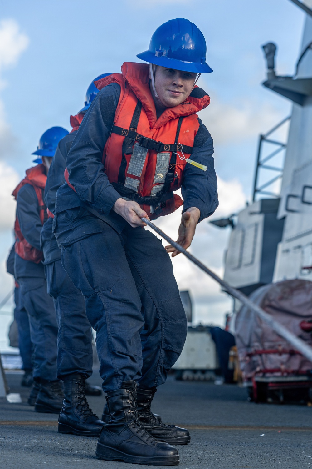 USS Mahan Conducts a Replenishment-at-Sea with USNS Supply