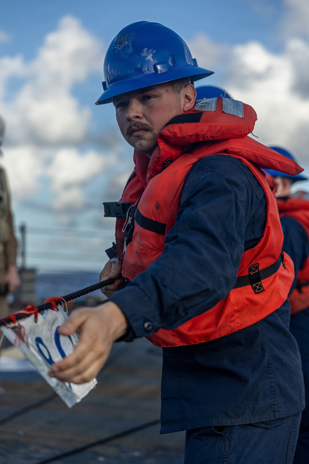 USS Mahan Conducts a Replenishment-at-Sea with USNS Supply