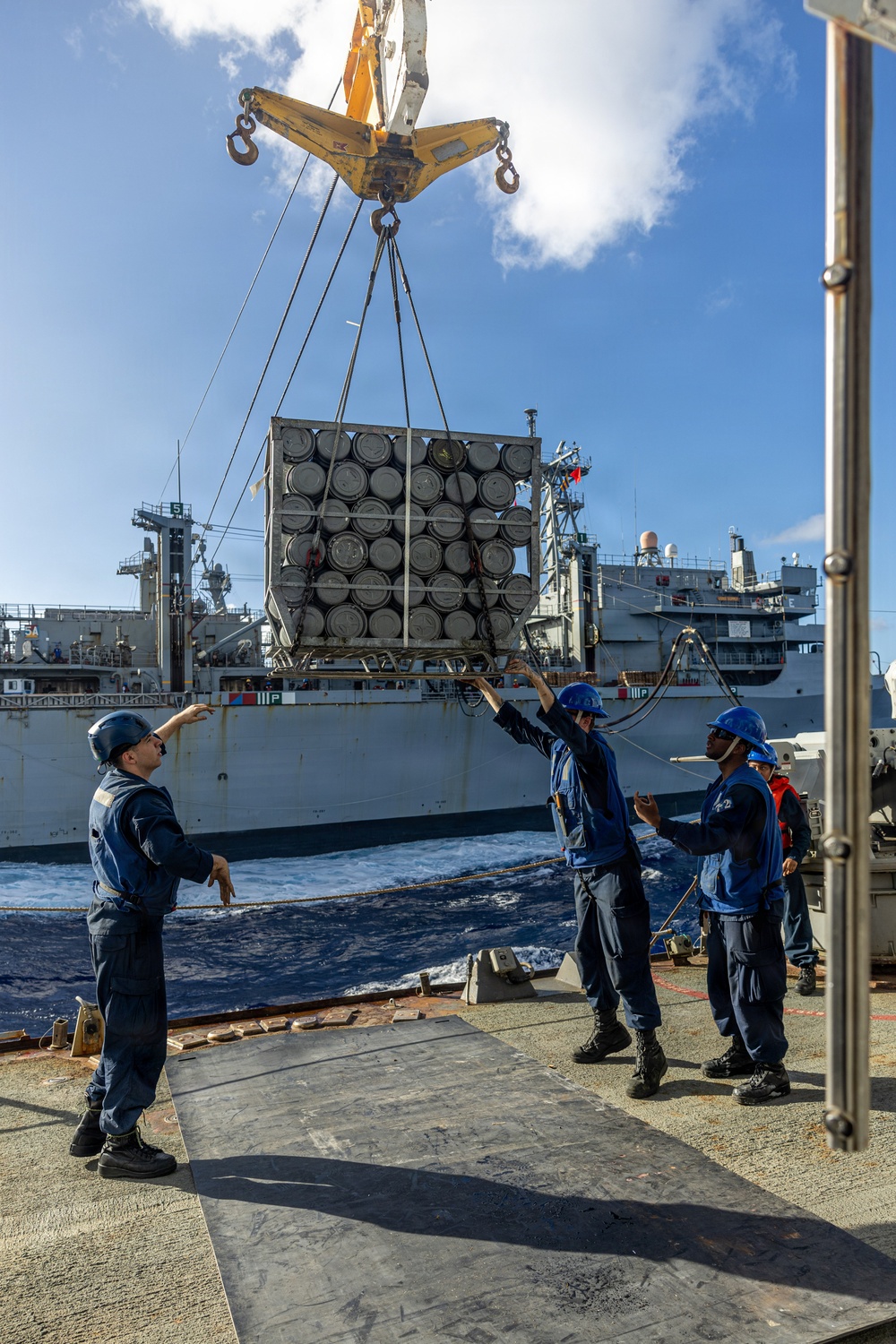USS Mahan Conducts a Replenishment-at-Sea with USNS Supply
