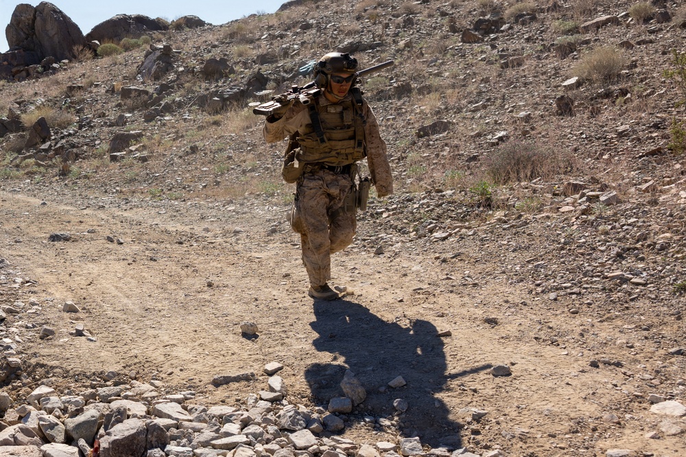 U.S. Marines with 3rd Bn., 7th Marines and 1st CEB conduct company attacks during Range 400