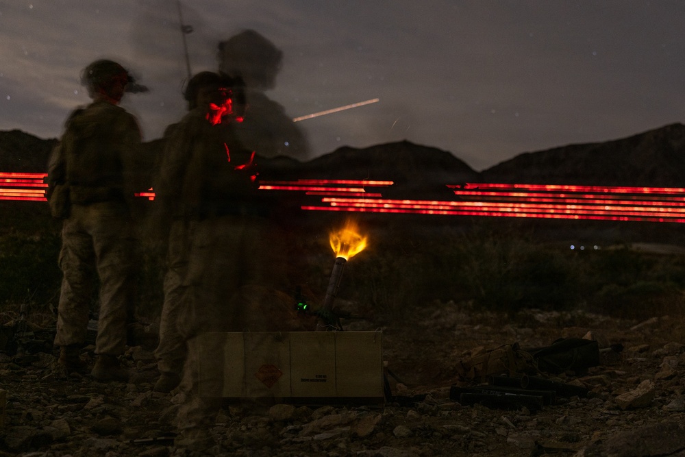U.S. Marines with 3rd Bn., 7th Marines and 1st CEB conduct company attacks during Range 400