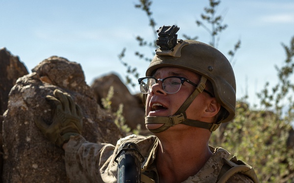U.S. Marines with 3rd Bn., 7th Marines and 1st CEB conduct company attacks during Range 400