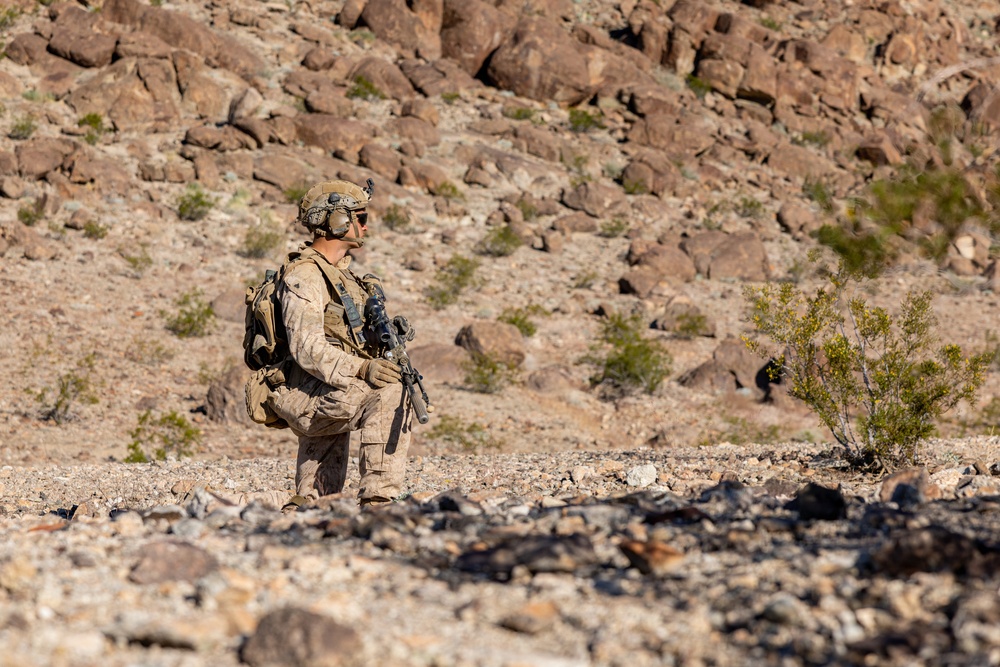 U.S. Marines with 3rd Bn., 7th Marines and 1st CEB conduct company attacks during Range 400