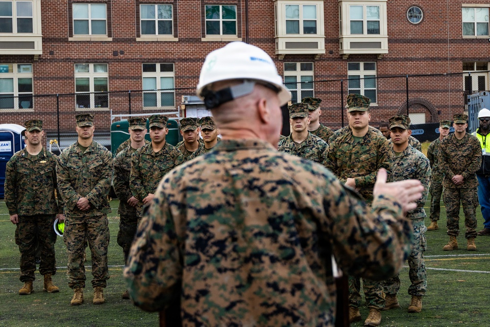 The Commandant, Gen. Eric M. Smith attends Marine Barracks Washington Groundbreaking Ceremony