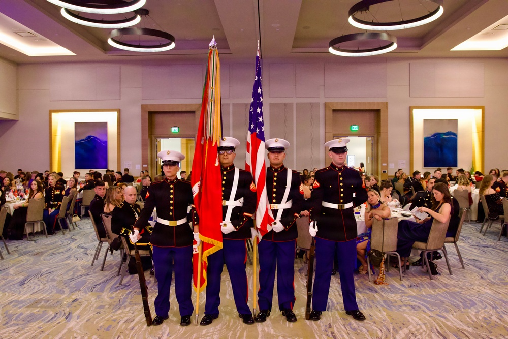 Marine Color Guard at Marines 250th Birthday Ball