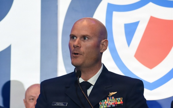 Coastguardsman Speaks at Coast Guard Foundation Dinner