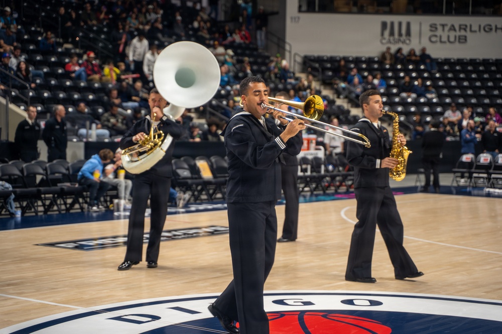 Navy Band Southwest Performs at the San Diego Clippers Military Appreciation Night Game