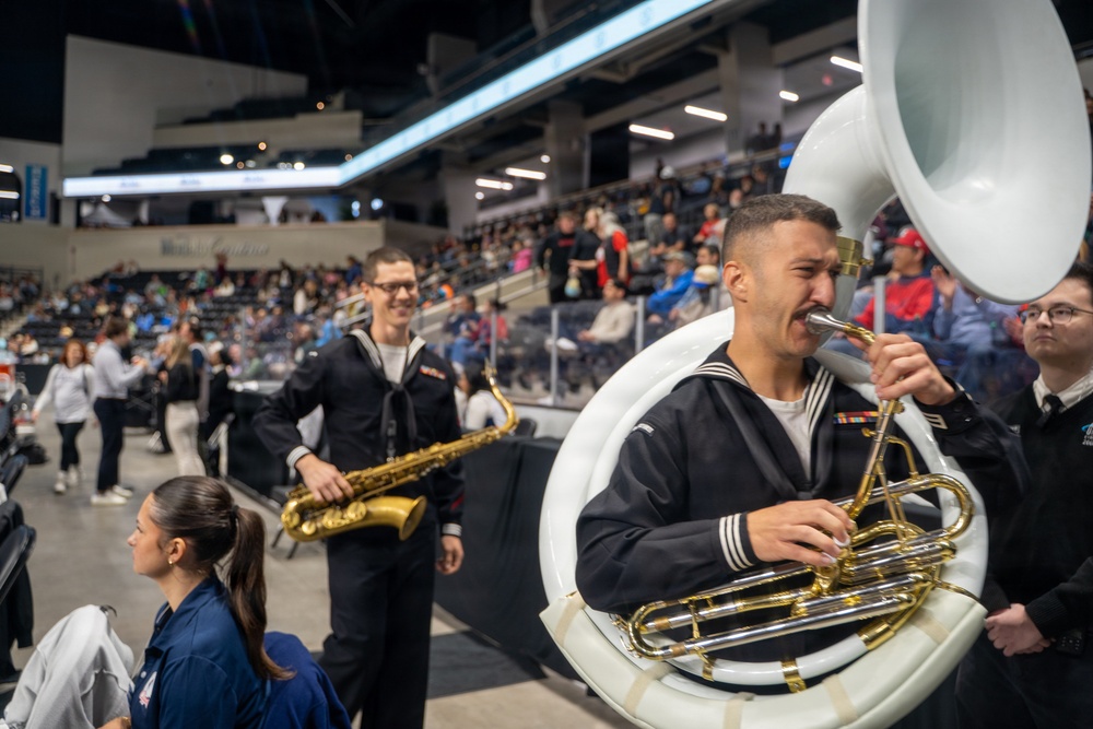 Navy Band Southwest Performs at the San Diego Clippers Military Appreciation Night Game