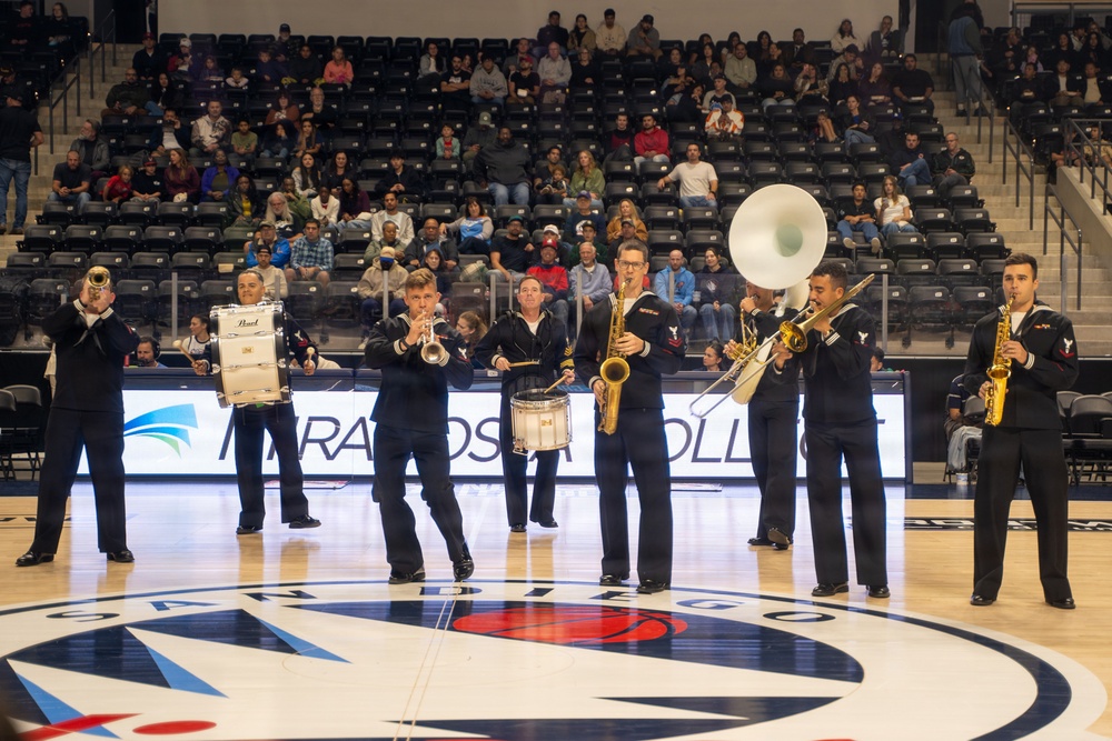 Navy Band Southwest Performs at the San Diego Clippers Military Appreciation Night Game