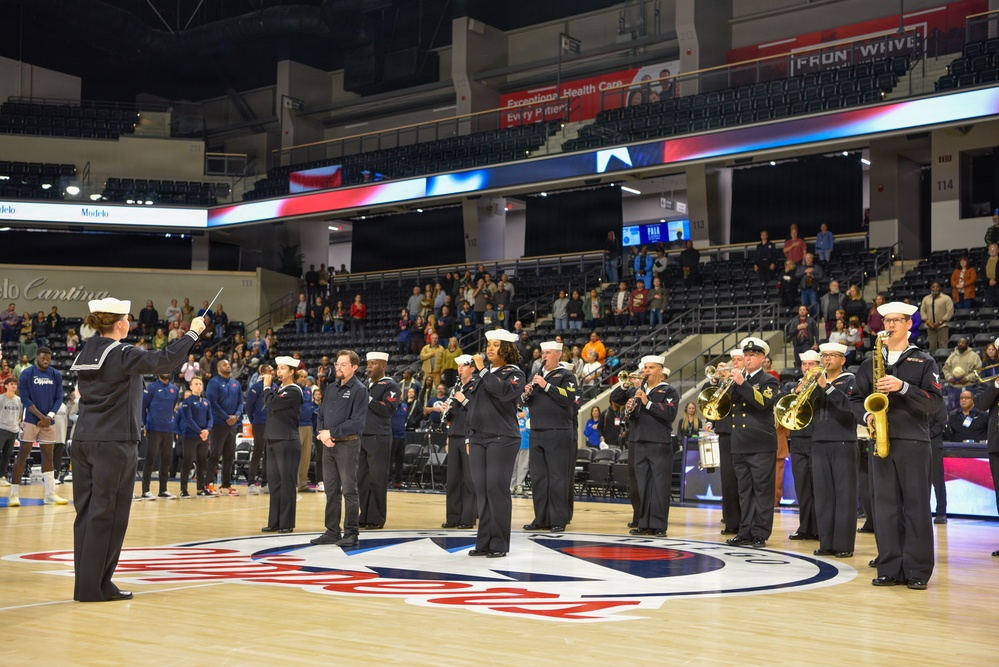 Navy Band Southwest Performs at the San Diego Clippers Military Appreciation Night Game