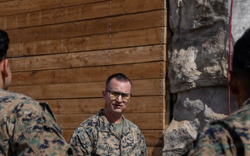 U.S. Marines with HQBN Conduct Tower Rappelling Training at MCBH