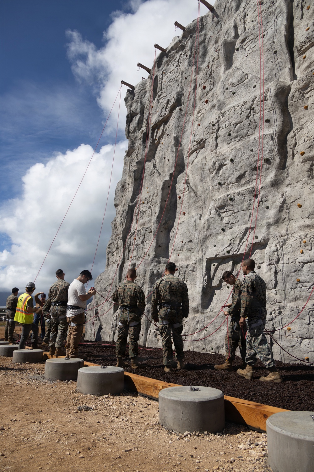U.S. Marines with HQBN Conduct Tower Rappelling Training at MCBH