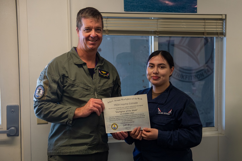 Stennis Recognizes Warrior of the Week