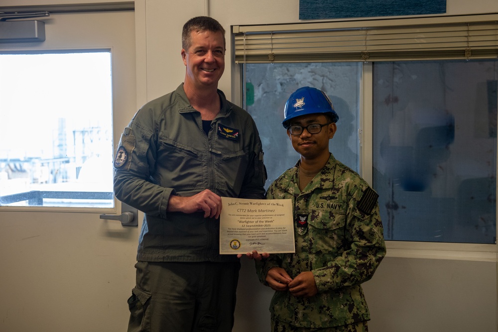 Stennis Recognizes Warrior of the Week