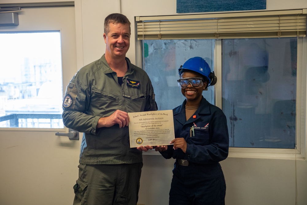 Stennis Recognizes Warrior of the Week