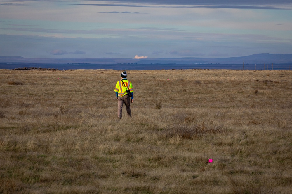 Military Munitions Response Program staff conduct fieldwork at former Umatilla Chemical Depot