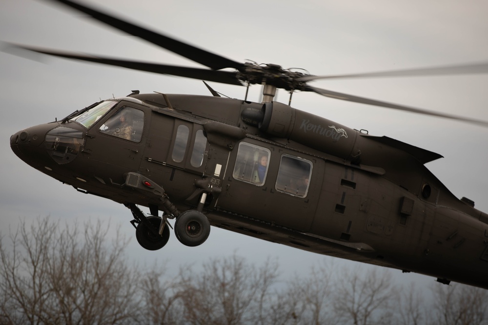 Challenge academy cadets take to the skies during orientation flight