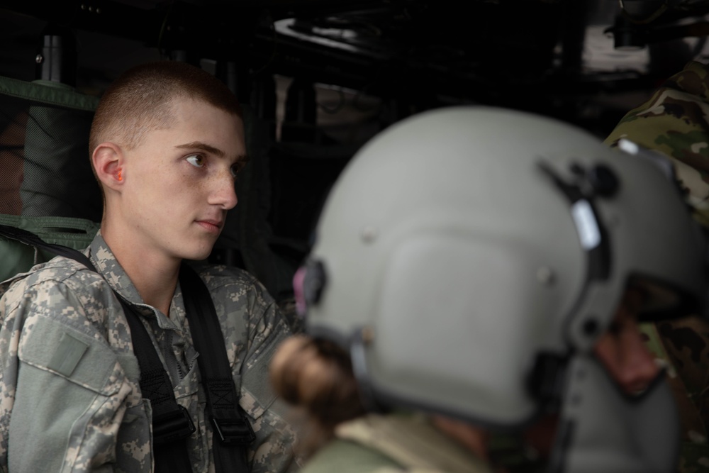Challenge academy cadets take to the skies during orientation flight
