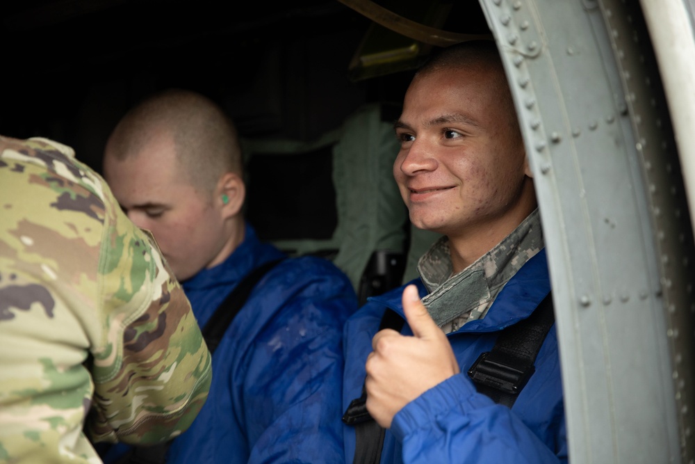 Challenge academy cadets take to the skies during orientation flight