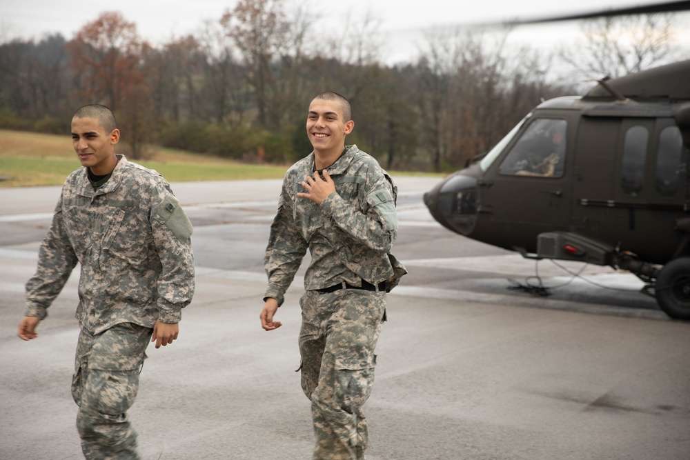 Challenge academy cadets take to the skies during orientation flight