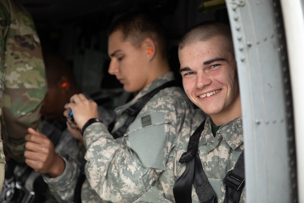 Challenge academy cadets take to the skies during orientation flight