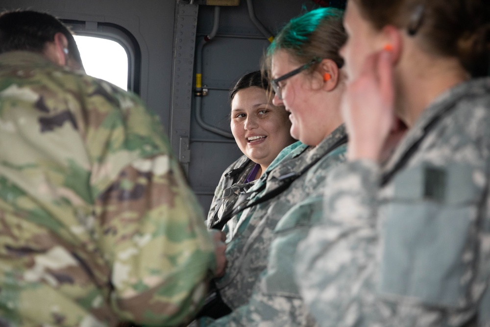 Challenge academy cadets take to the skies during orientation flight