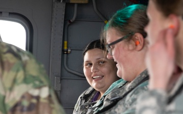 Challenge academy cadets take to the skies during orientation flight