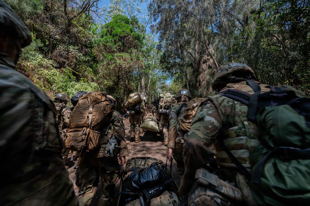 Team Hickam conducts overnight Warrior Airman Training at Schofield Barracks East Ran