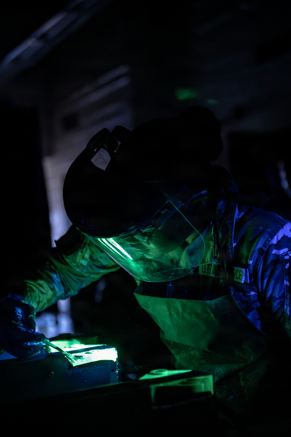 169th Maintenance Squadron Airmen conduct nondestructive inspection