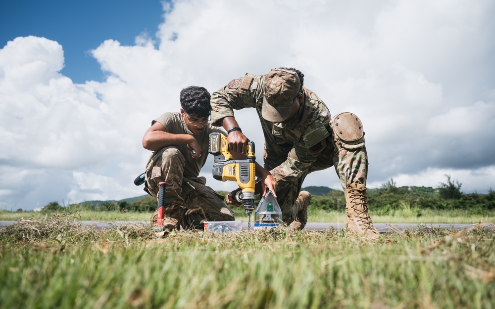 346th EABS install taxiway lights