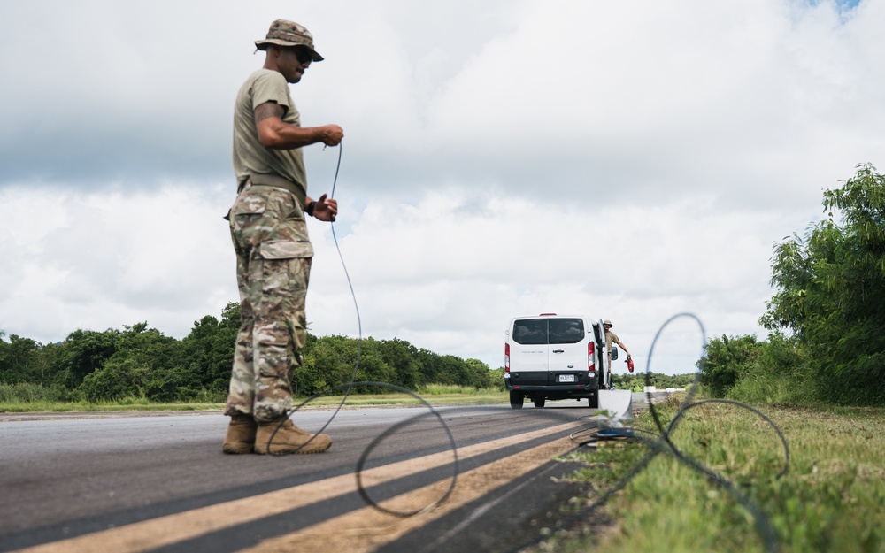 346th EABS install taxiway lights