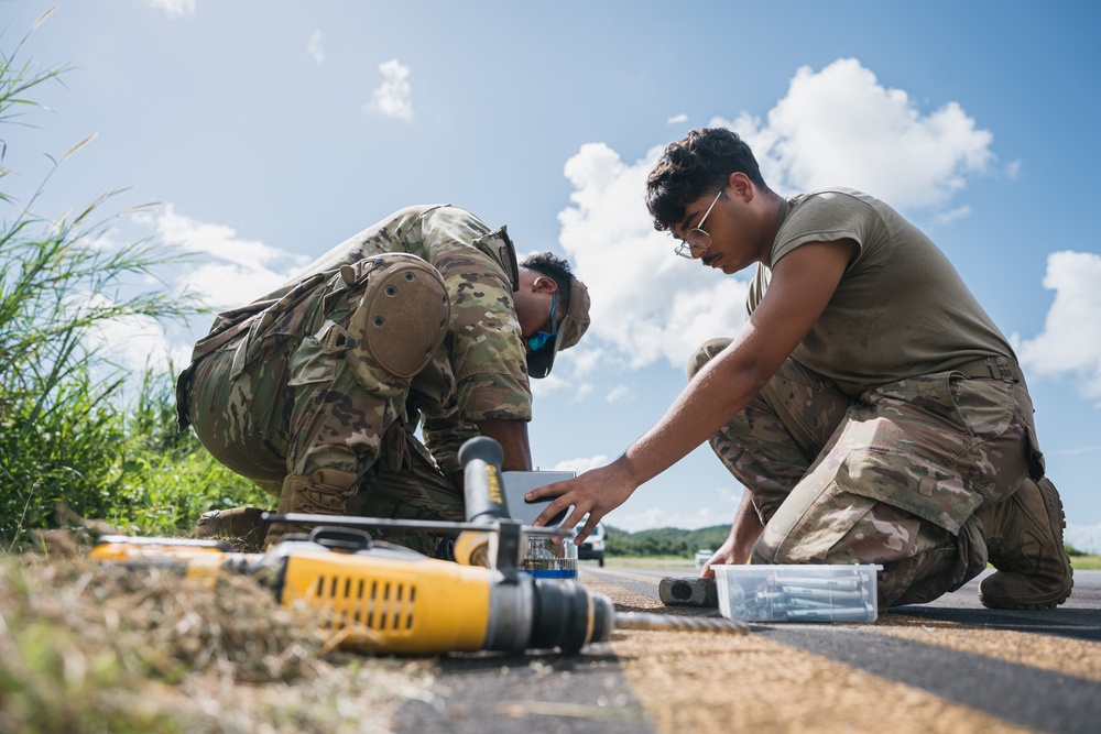 346th EABS install taxiway lights