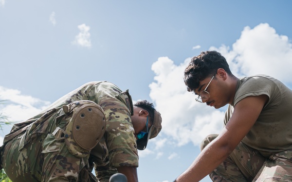 346th EABS install taxiway lights