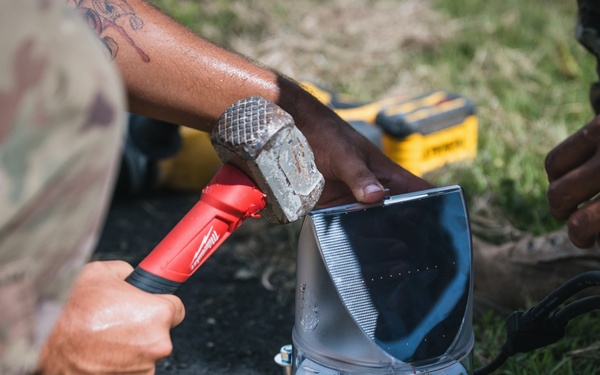 346th EABS install taxiway lights