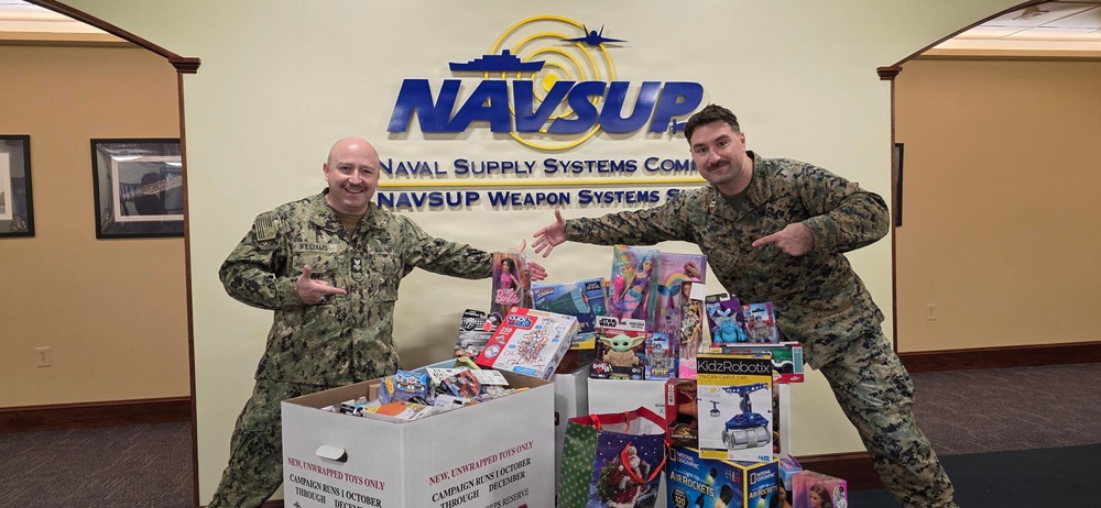 NAVSUP Weapon Systems Support Central PA Toys for Tots Donation