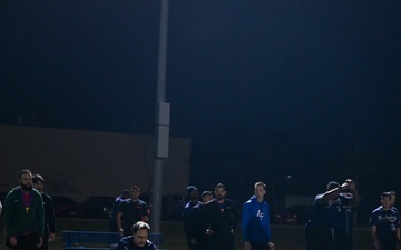 Vandenberg Hawks’ varsity soccer team scrimmage before the Defender’s Cup