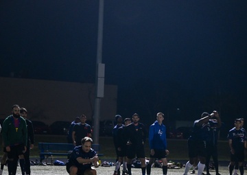 Vandenberg Hawks’ varsity soccer team scrimmage before the Defender’s Cup