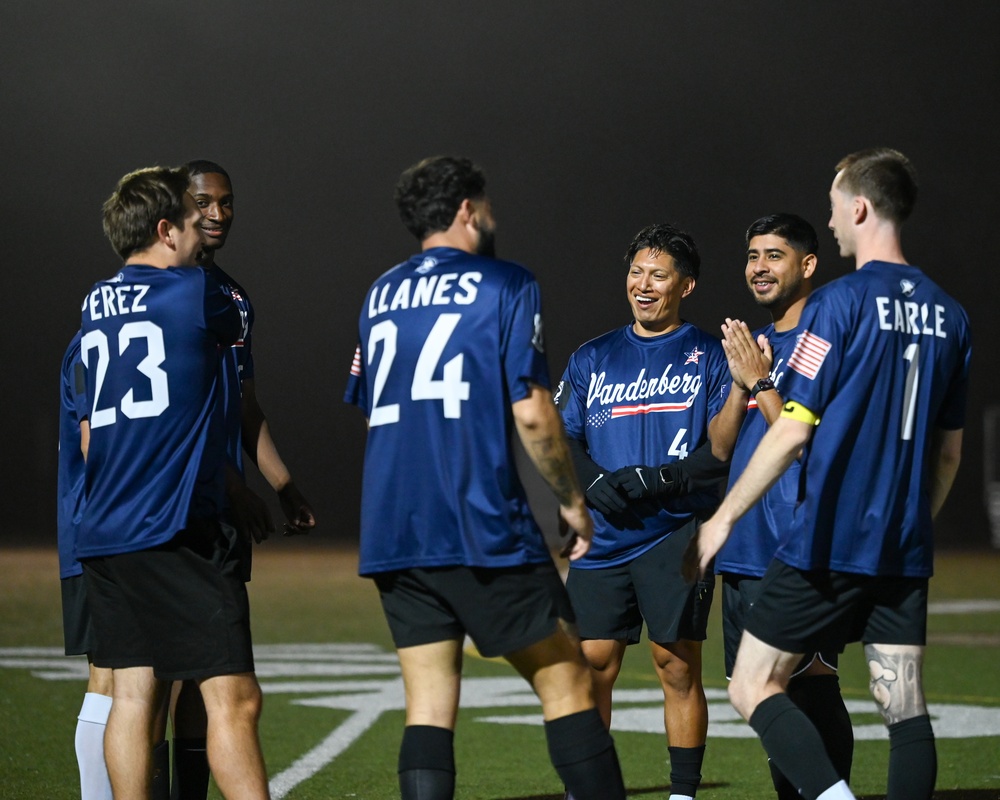 Vandenberg Hawks’ varsity soccer team scrimmage before the Defender’s Cup