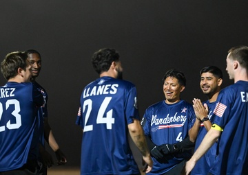 Vandenberg Hawks’ varsity soccer team scrimmage before the Defender’s Cup