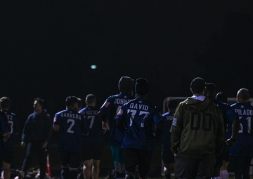 Vandenberg Hawks’ varsity soccer team scrimmage before the Defender’s Cup