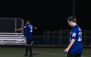 Vandenberg Hawks’ varsity soccer team scrimmage before the Defender’s Cup