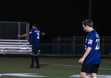 Vandenberg Hawks’ varsity soccer team scrimmage before the Defender’s Cup