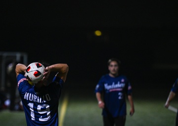 Vandenberg Hawks’ varsity soccer team scrimmage before the Defender’s Cup