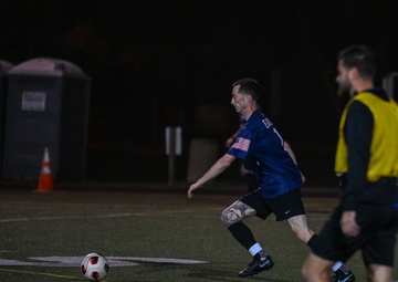 Vandenberg Hawks’ varsity soccer team scrimmage before the Defender’s Cup