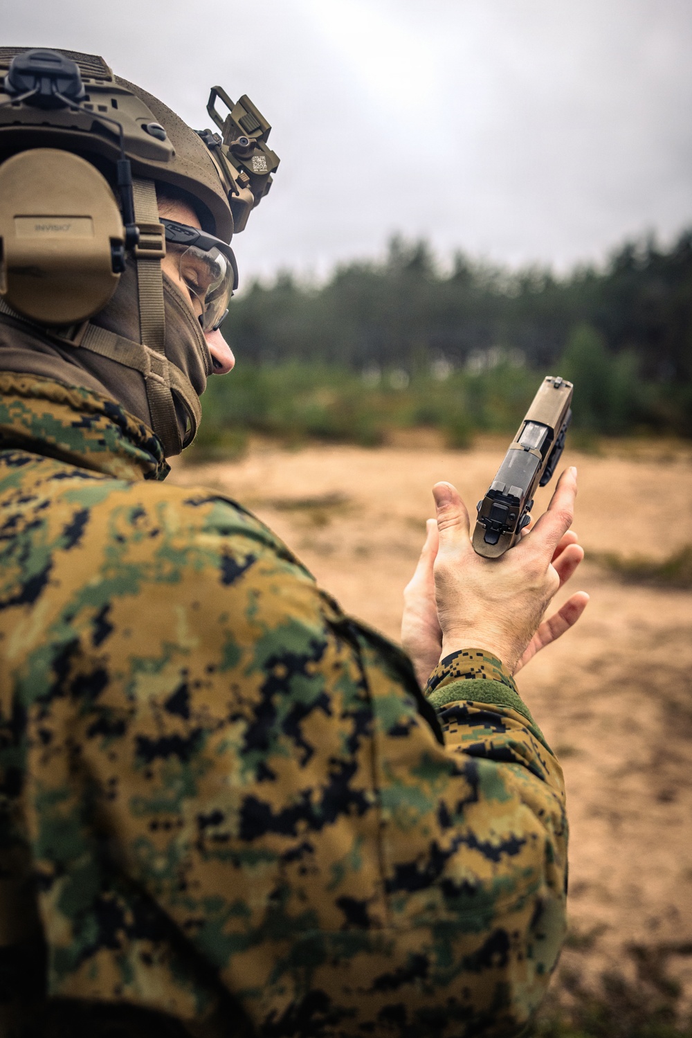 U.S. Marines conduct close-quarters battle qualification range in Finland