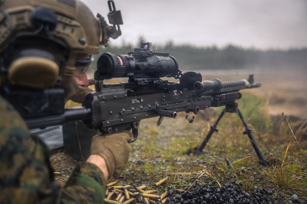 U.S. Marines conduct close-quarters battle qualification range in Finland