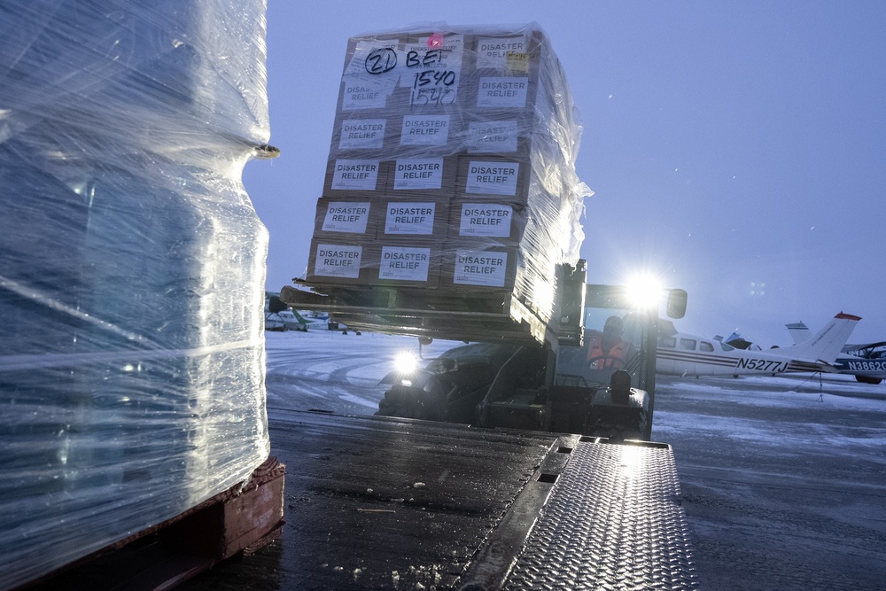 AKOM members prepare relief supplies for distribution during Operation Halong Response
