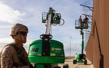 Marines reinforce the southern border barrier