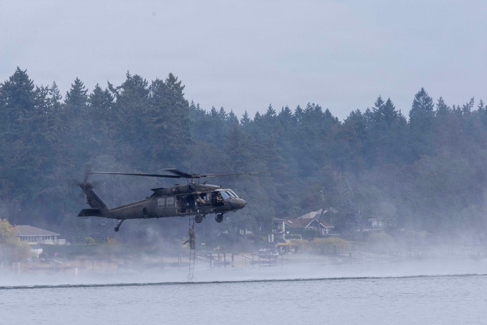 5th Air Support Operations Squadron conduct Helocast operations with 2-158th Assault Helicopter Battalion, 16th Combat Aviation Brigade